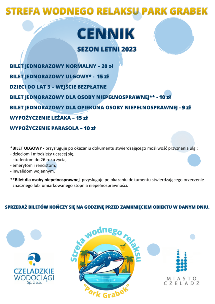 Cennik Basen Grabek Czeladź